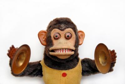 monkey with cymbals